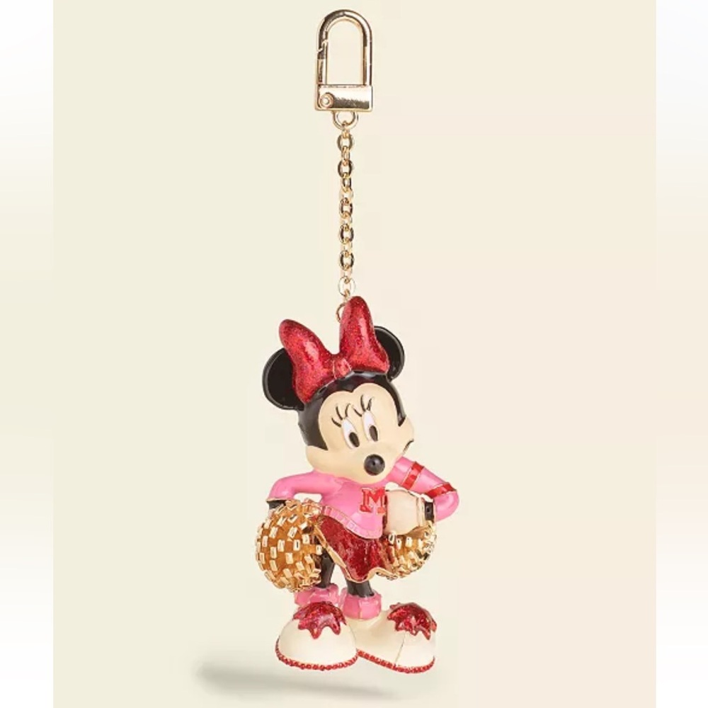 NWT Disney BaubleBar Minnie Mouse Cheerleader 3D Bag Charm, Created for Macy’s